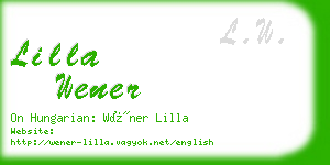 lilla wener business card